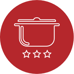 cooking pot with three stars